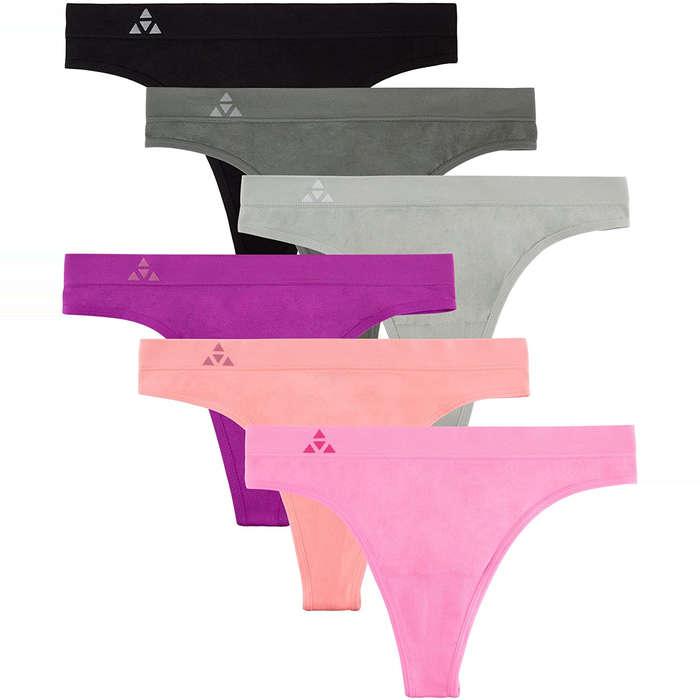 Balanced Tech 6-Pack Quick Dry Breathable Seamless Thong