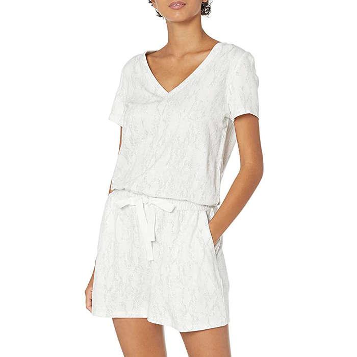 Daily Ritual Supersoft Terry Short-Sleeve V-Neck Romper
