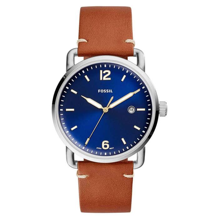 Fossil The Commuter Leather Strap Watch