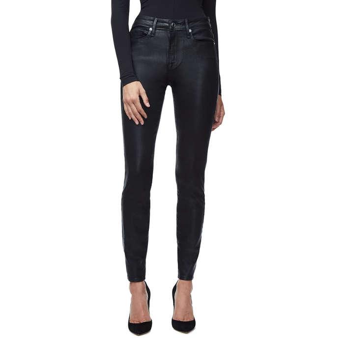 Good American Good Legs High Waist Skinny Jeans In Leather