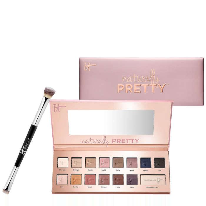 It Cosmetics Naturally Pretty Matte Luxe Shadow Palette & Brush