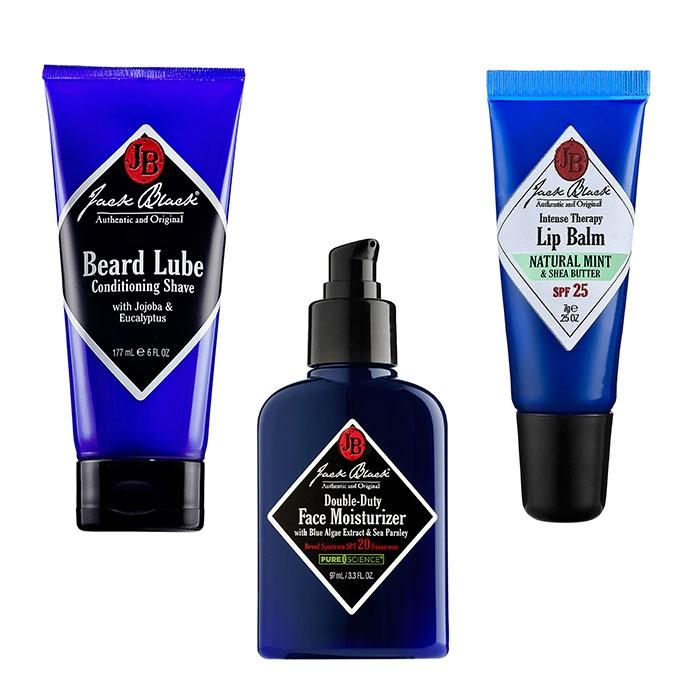 Jack Black Beard Lube Conditioning Shave, Double-Duty Face Moisturizer & Intense Therapy Lip Balm