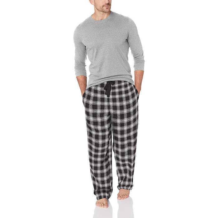 Jockey Flannel Sleep Pant and Jersey Top Pajama Set