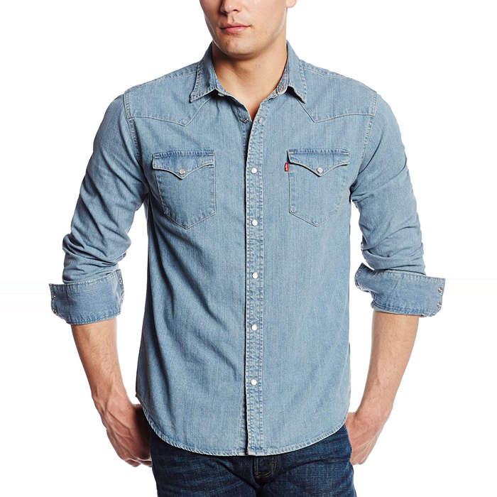 Levi's Standard Barstow Denim Western Snap-Up Shirt