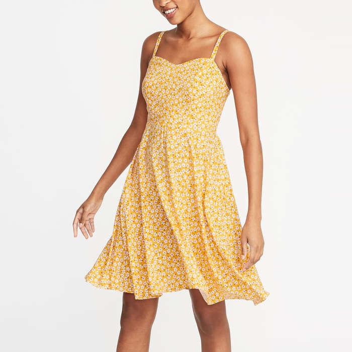 Old Navy Fit & Flare Printed Cami Dress