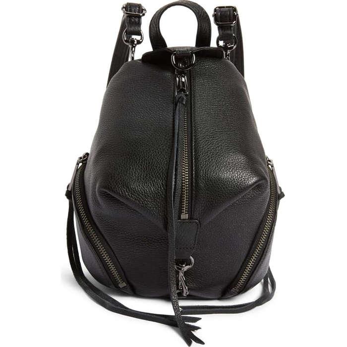 Rebecca Minkoff Mini Julian Pebbled Leather Convertible Backpack