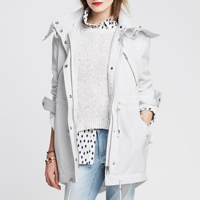 Banana Republic White Anorak Rank & Style