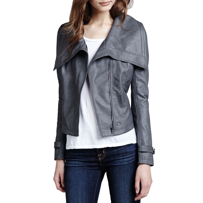 squeaky faux leather jacket