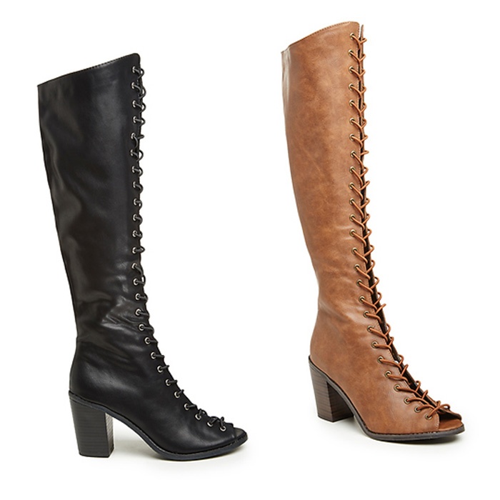 mid top lace up boots