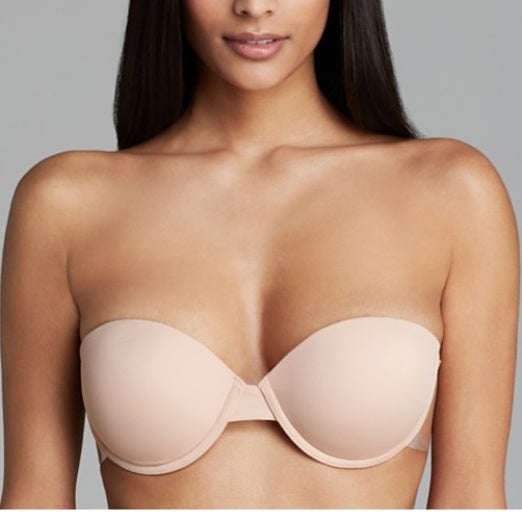 nude strapless bra