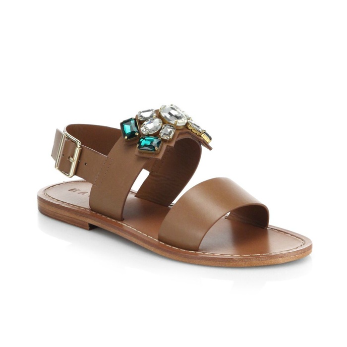 tan jeweled sandals
