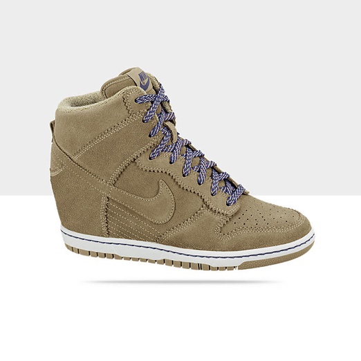 tan nike wedge sneakers