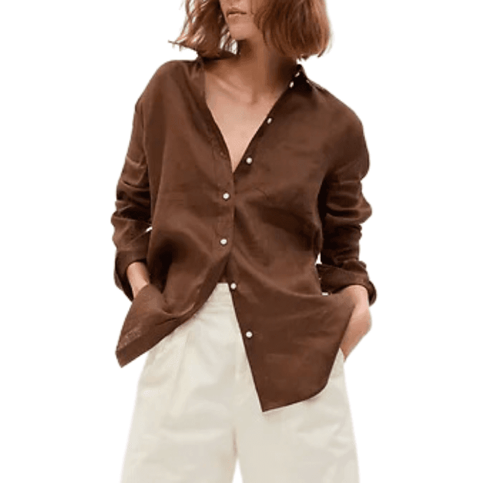 10 Best Linen Button Downs 2023 Women s Linen Shirts Rank Style