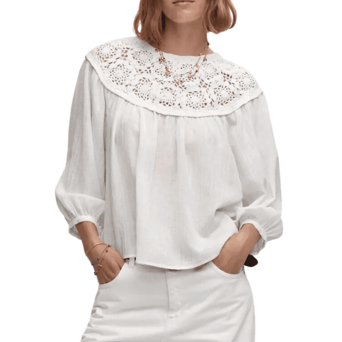 White dressy blouses top