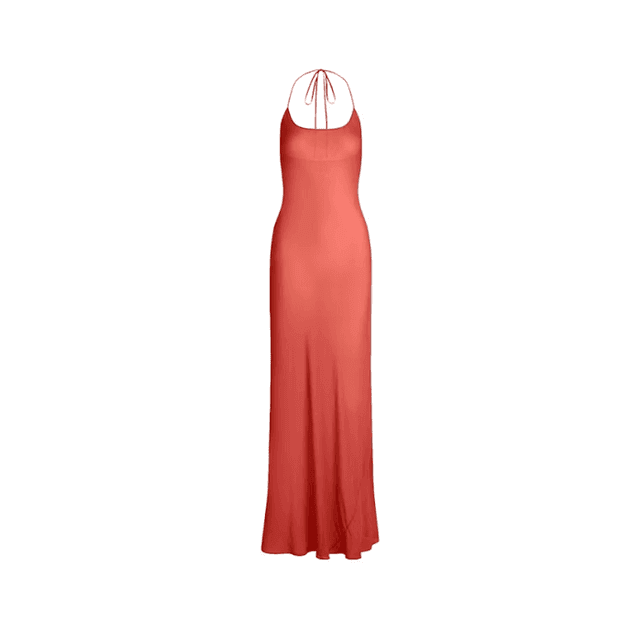 LONG HALTER DRESS
