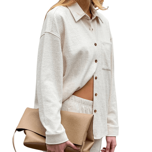 Oak + Fort Oversized Knit Shirt
