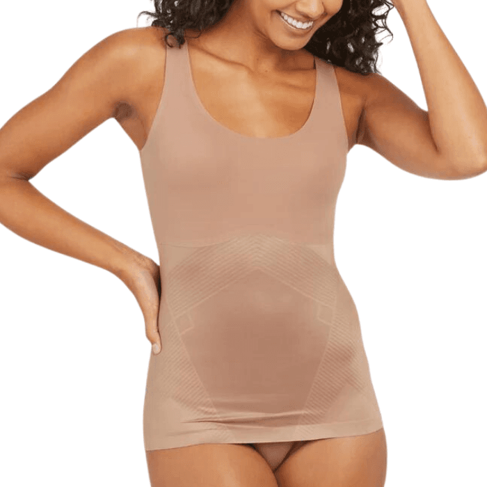 Women's Tank Top Cami Shaper Removable Pads Tummy Control Shapewear Camisole  Seamless Compression Shaping Tops with Built in Bra