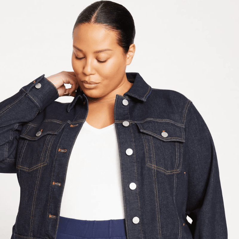Medium size denim jacket store