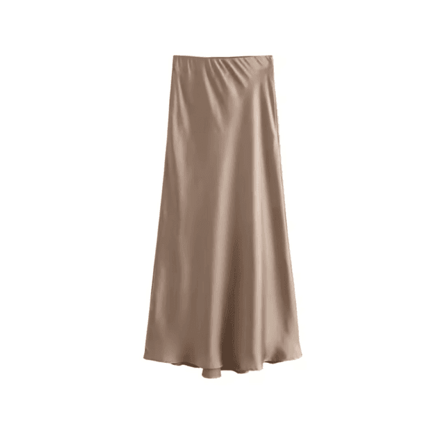 High Waist Satin Skirt