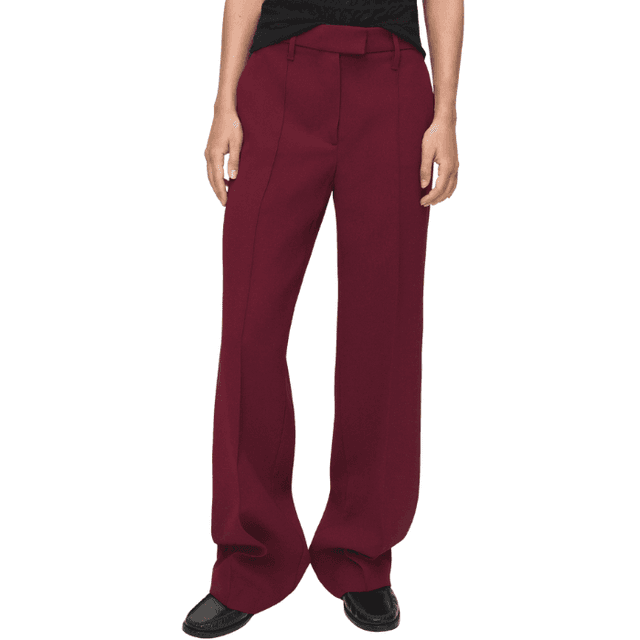 Mango Straight Mid-Rise Pants