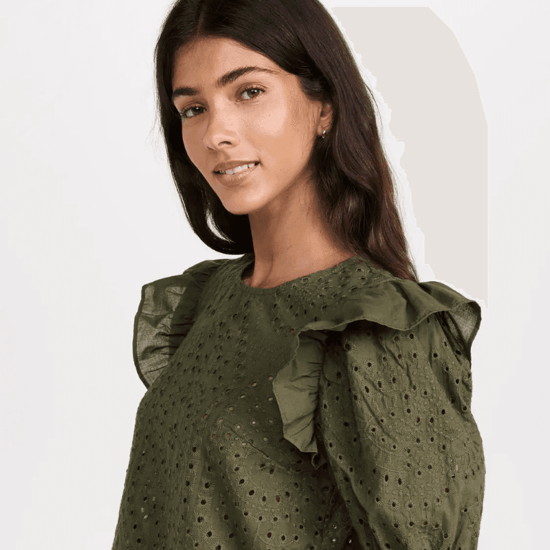 Shop Yellow puffed sleeve blouse, The Secret Label