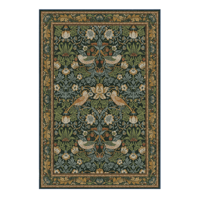 Ruggable Strawberry Thief Indigo Rug