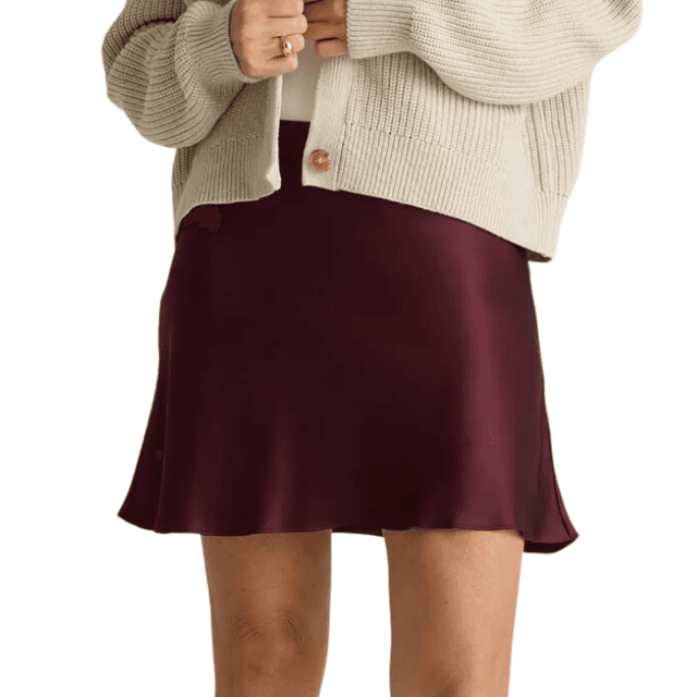 Quince 100% Washable Silk Mini Skirt