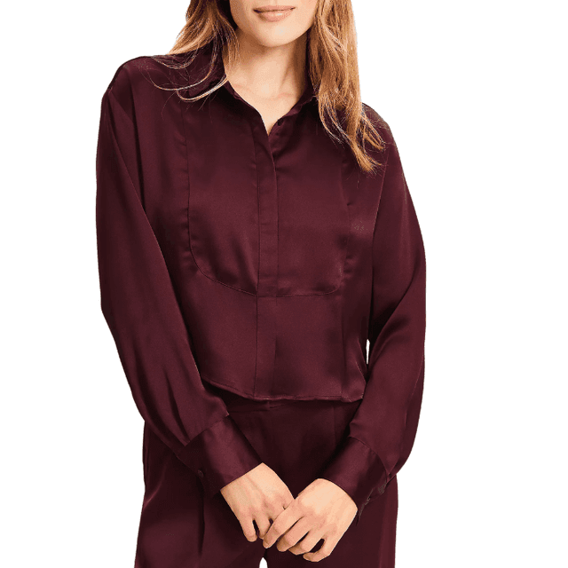 Loft Satin Modern Bib Shirt