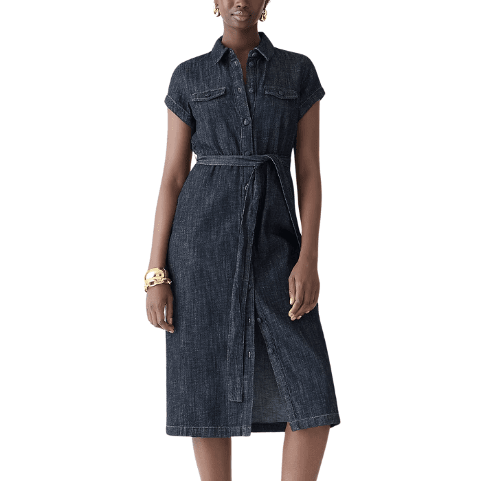 J crew denim shift sale dress