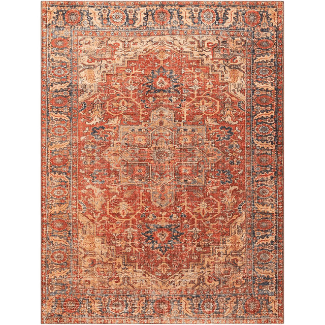 allen + roth Washable Terra Medallion Indoor Medallion Area Rug