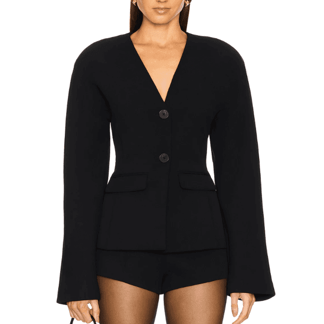 EAVES Gal Polished Crepe Blazer