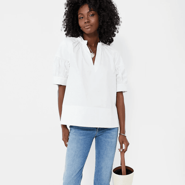 Dressy white blouses short sleeve discount