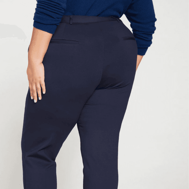 Eloquii Women's Plus Size Tall Kady Fit Double-weave Pant, 20 - Classic  Navy : Target