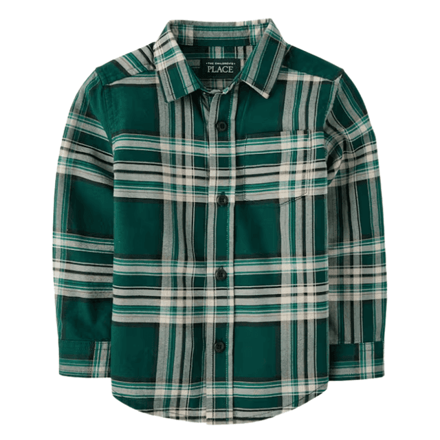 The Children's Place Baby And Toddler Boys Matching Family Plaid Oxford Button Up Shirt