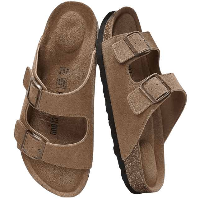 Project Cloud 100% Genuine Leather Cork Footbed Sandals