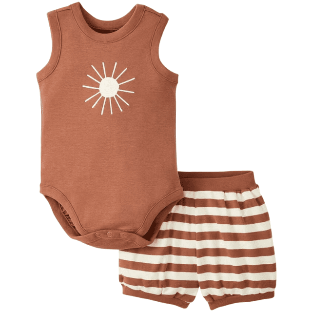 Hanna Andersson Baby Sleeveless Bodysuit & Bloomers Set