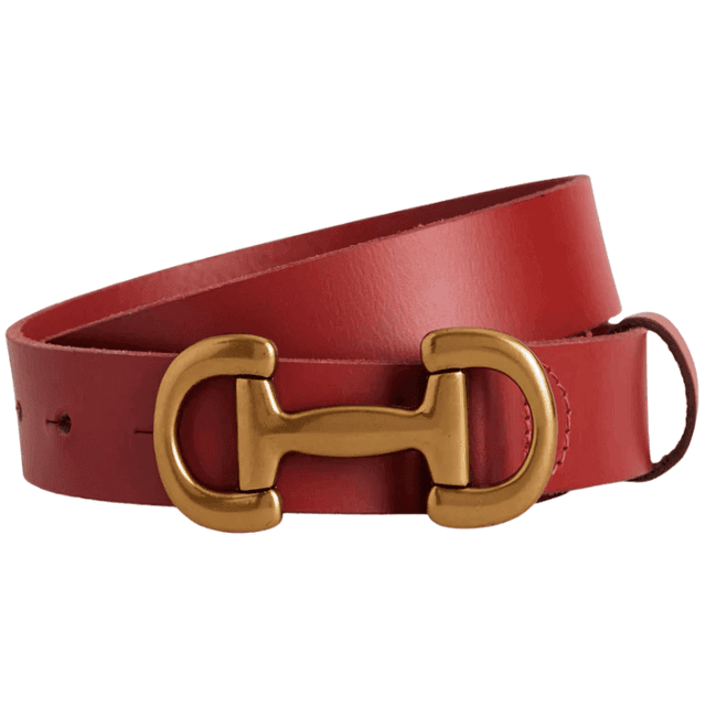 Boden Iris Snaffle-Trim Leather Belt