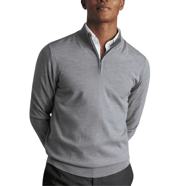 Merino Quarter Zip Sweater