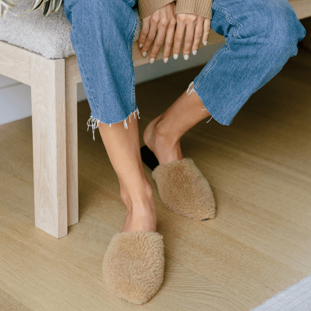 Shearling mule cheap