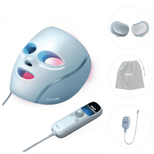 Shark Beauty CryoGlow Cooling + LED Face Mask & Facial Glo Skin Tool