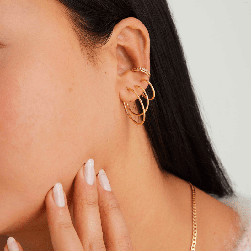 Gold Hoop Earrings 18mm Gold Filled Hoops Small Gold Hoop Earring Simple  Everyday Small Hoops Women Men Everyday Gold Hoops Jewelry Gift 