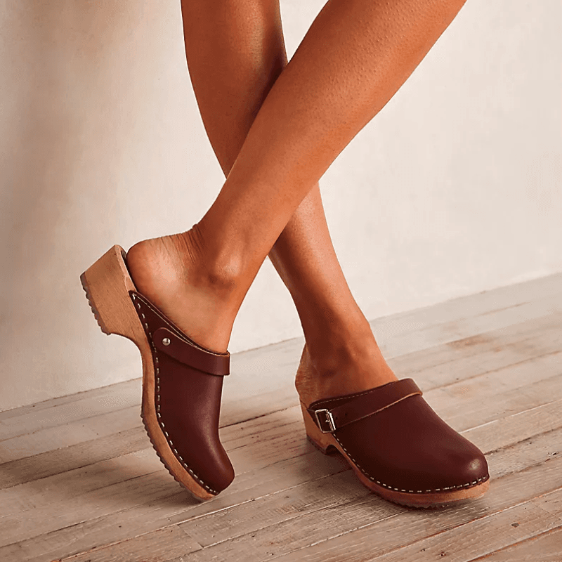 Cute clog heels best sale