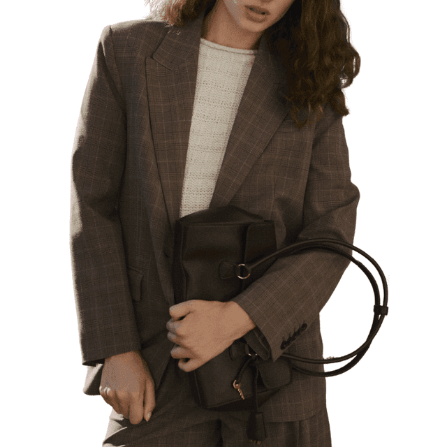 Mango Check Suit Blazer