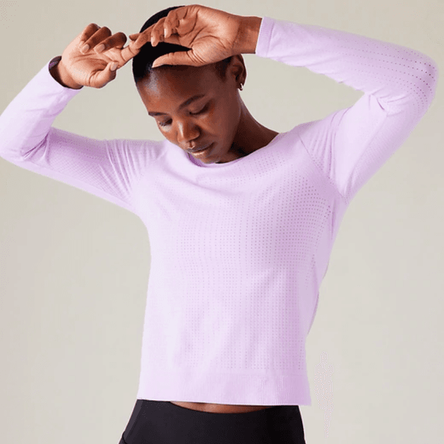 Long workout top sale