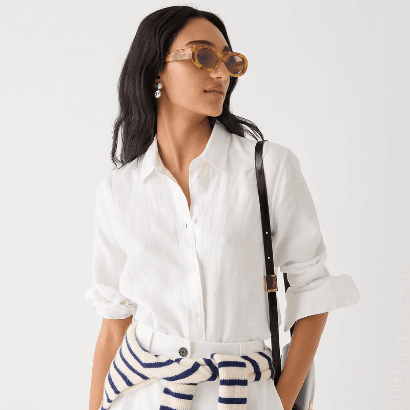 Women's linen cheap shirts & tops