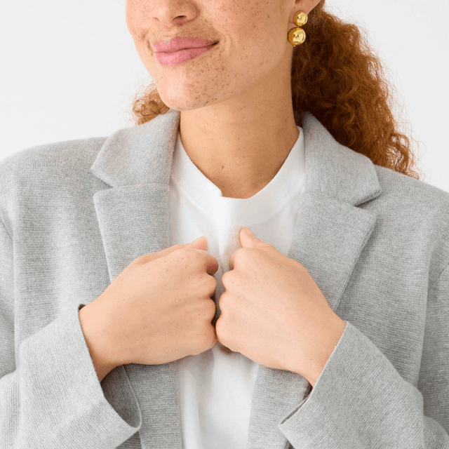 Jersey knit cheap blazer womens