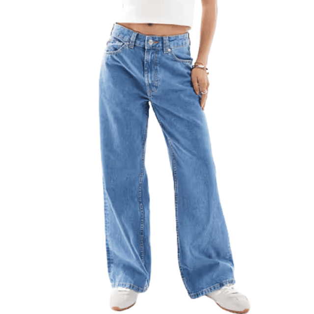 ASOS DESIGN Petite Wide Leg Dad Jeans