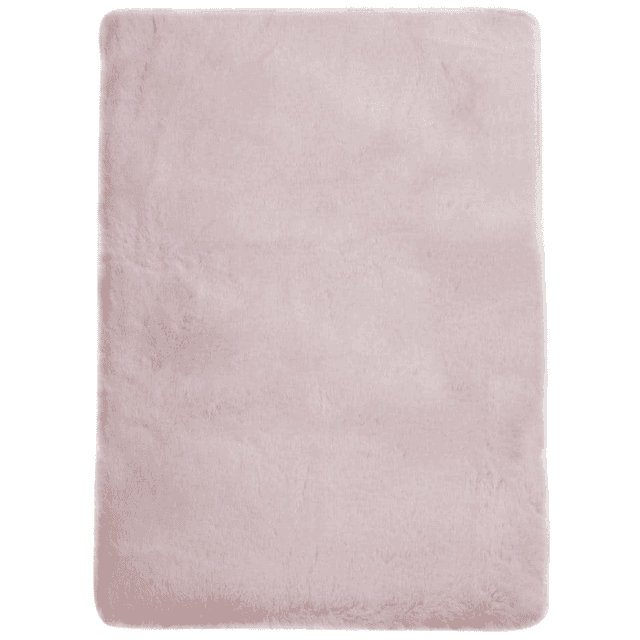 iliebe Mmlior Faux Rabbit Fur Pink Fluffy Cozy Furry Area Rug
