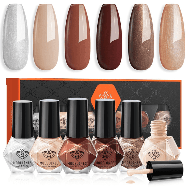 modelones Brown Nail Polish Set