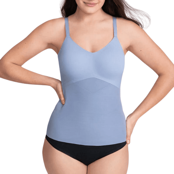 Women's Compression Camisole with Built In Removable Bra Pads Body